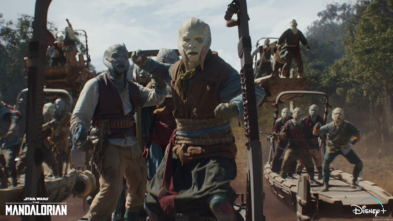 Shydopp pirates in Lucasfilm's THE MANDALORIAN, season two, exclusively on Disney+. © 2020 Lucasfilm Ltd. & ™. All Rights Reserved.