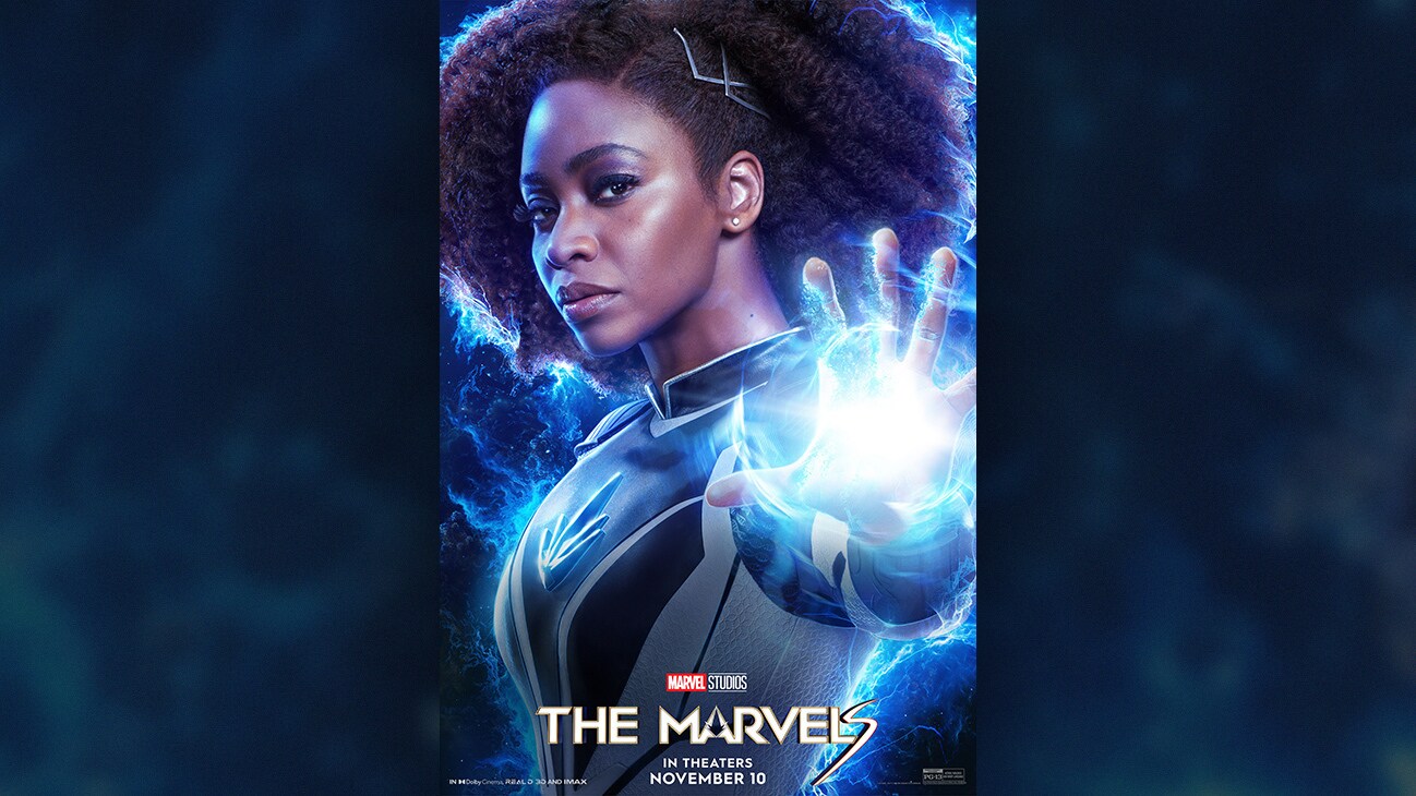 Monica Rambeau | Marvel Studios | The Marvels | In theaters November 10 | Rated PG-13 | movie poster