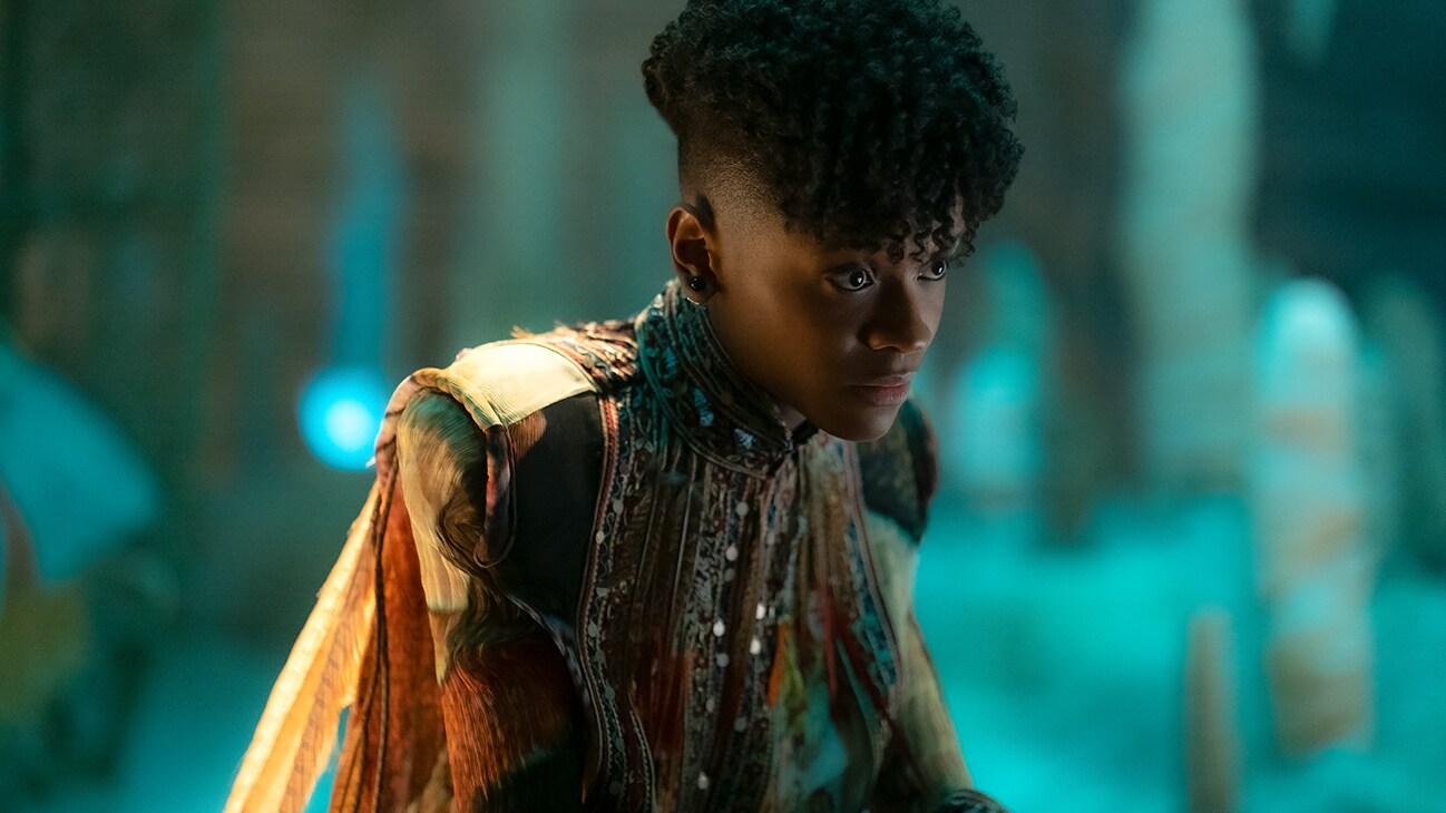 Shuri (actor Letitia Wright) from the film, Marvel Studios' Black Panther: Wakanda Forever.