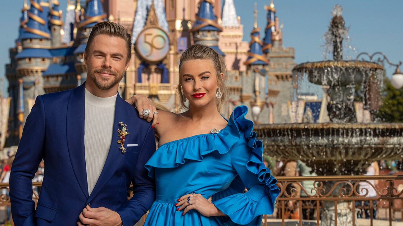 Derek Hough and Julianne Hough return to host the “Disney Parks Magical Christmas Day Parade,” (Christmas Morning at 10e/9c/p on ABC. Stream next day on Hulu) from Walt Disney World Resort, alongside Freeform’s Trevor Jackson (“grown-ish”) and Sherry Cola (“Good Trouble”) from the Disneyland Resort, for the return of the beloved tradition of the Christmas morning parade. (Disney/Kent Phillips)