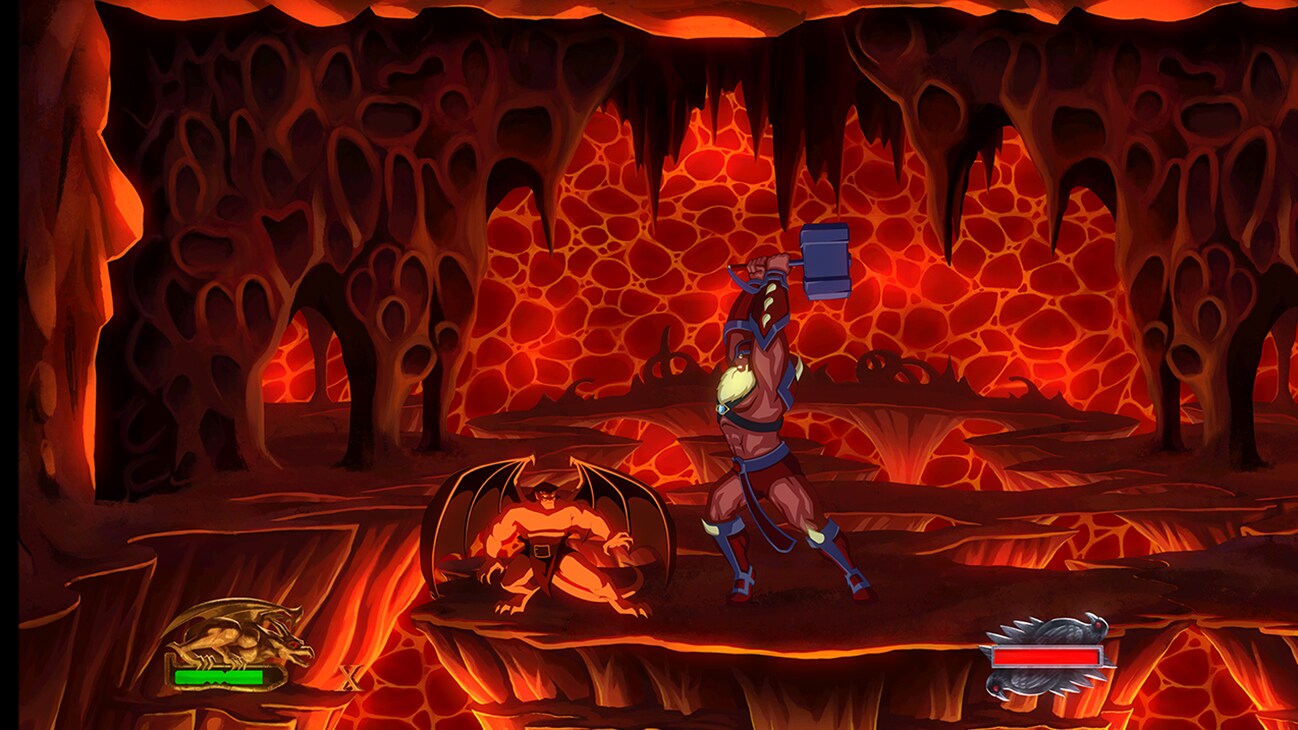 Screenshot from the Disney game, "Disney Gargoyles Remastered."