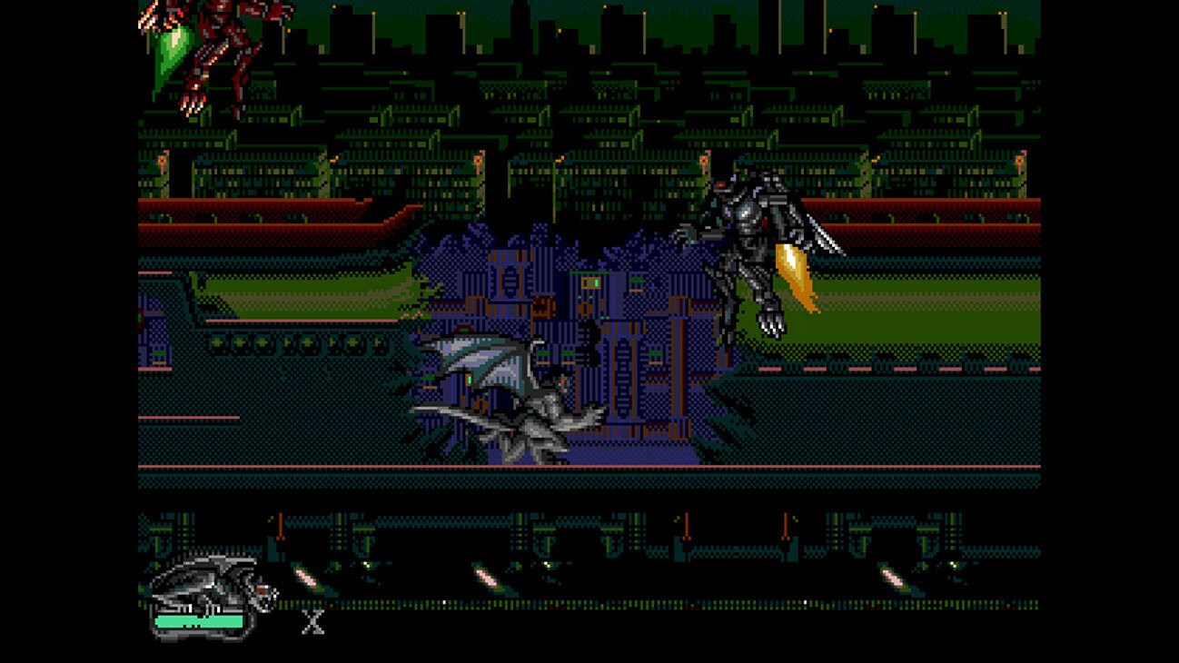 Screenshot of two gargoyles fighting from the Disney game, "Disney Gargoyles."
