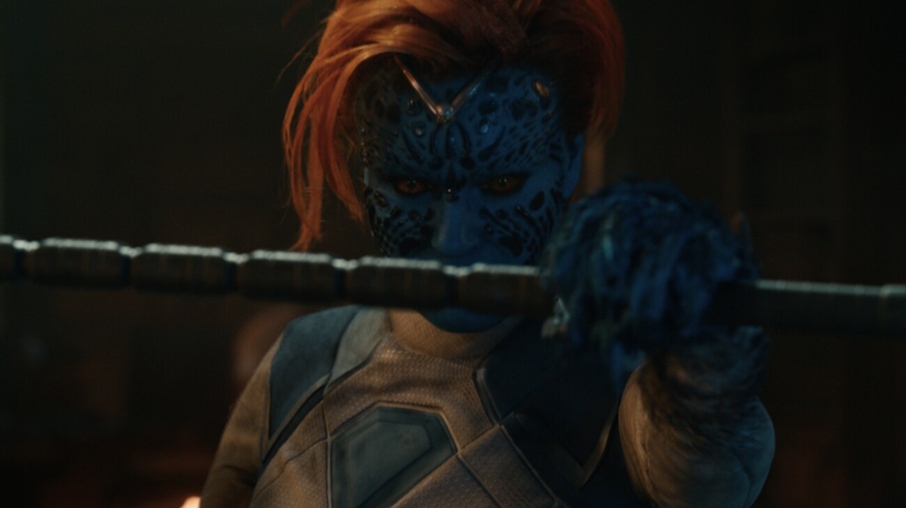 Mystique (Rebecca Romijn) in Marvel's AVENGERS: DOOMSDAY. Photo courtesy of Marvel. © 2026 Marvel. All Rights Reserved.
