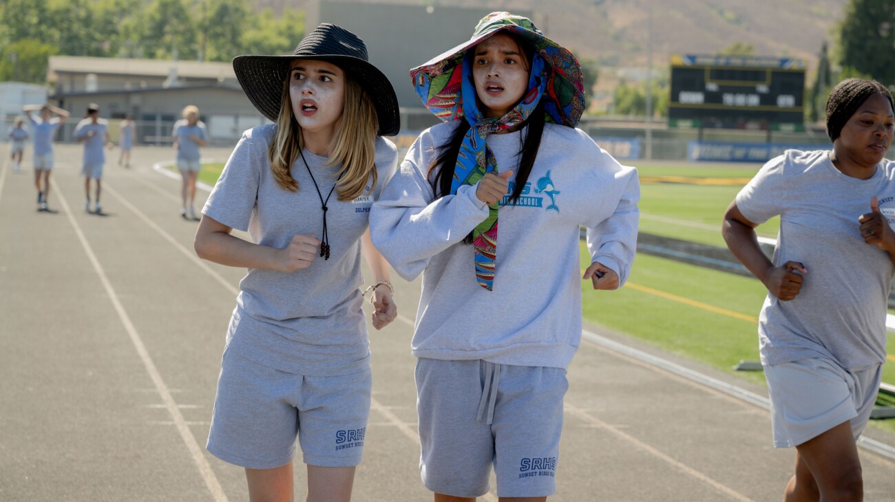 (L-R) Julia Butters as Harper Coleman and Sophia Hammons as Lily Davies in Disney's FREAKIER FRIDAY. Photo by Glen Wilson. © 2025 Disney Enterprises, Inc. All Rights Reserved.