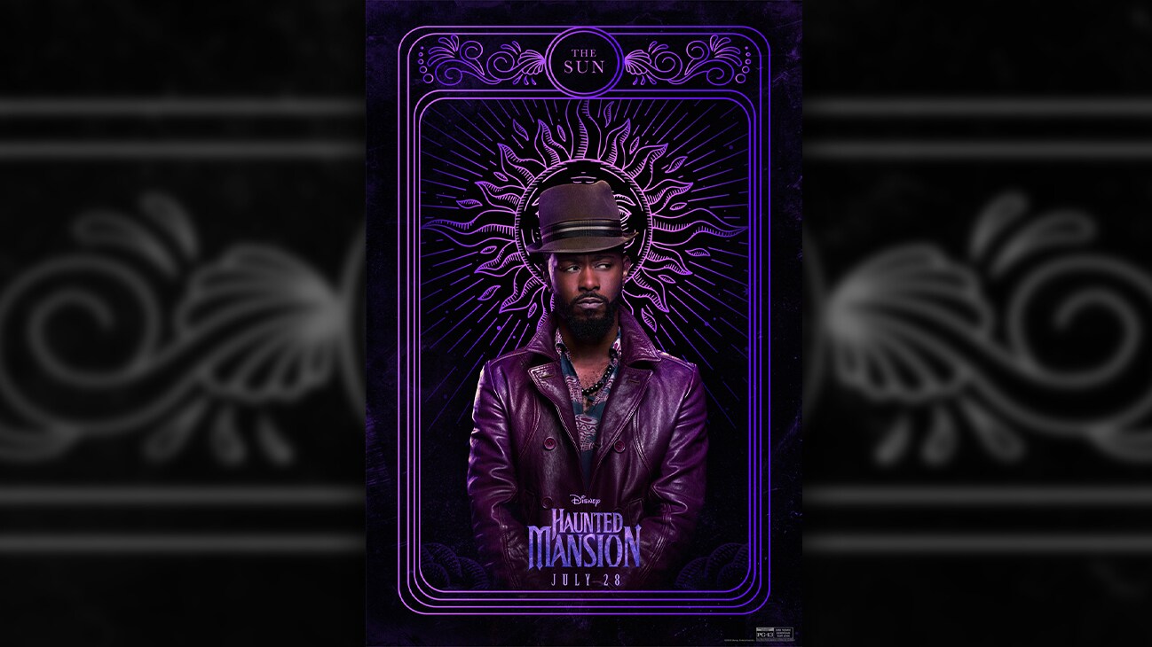 The Sun | Image of LaKeith Stanfield | Disney | Haunted Mansion | July 28 | movie poster