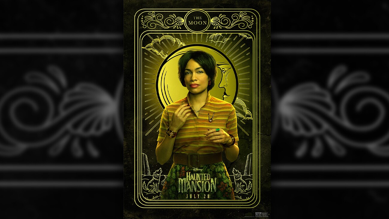The Moon | Image of Rosario Dawson | Disney | Haunted Mansion | July 28 | movie poster