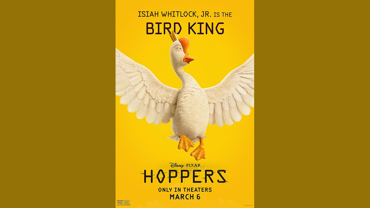 Isiah Whitlock, Jr. is the Bird King | Disney•Pixar | Hoppers | Only in theaters March 6 | Rated PG | movie post
