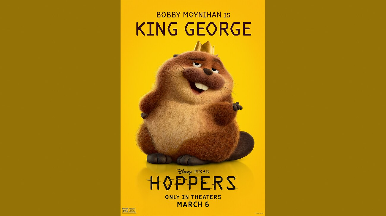 Bobby Moynihan is King George | Disney•Pixar | Hoppers | Only in theaters March 6 | Rated PG | movie post
