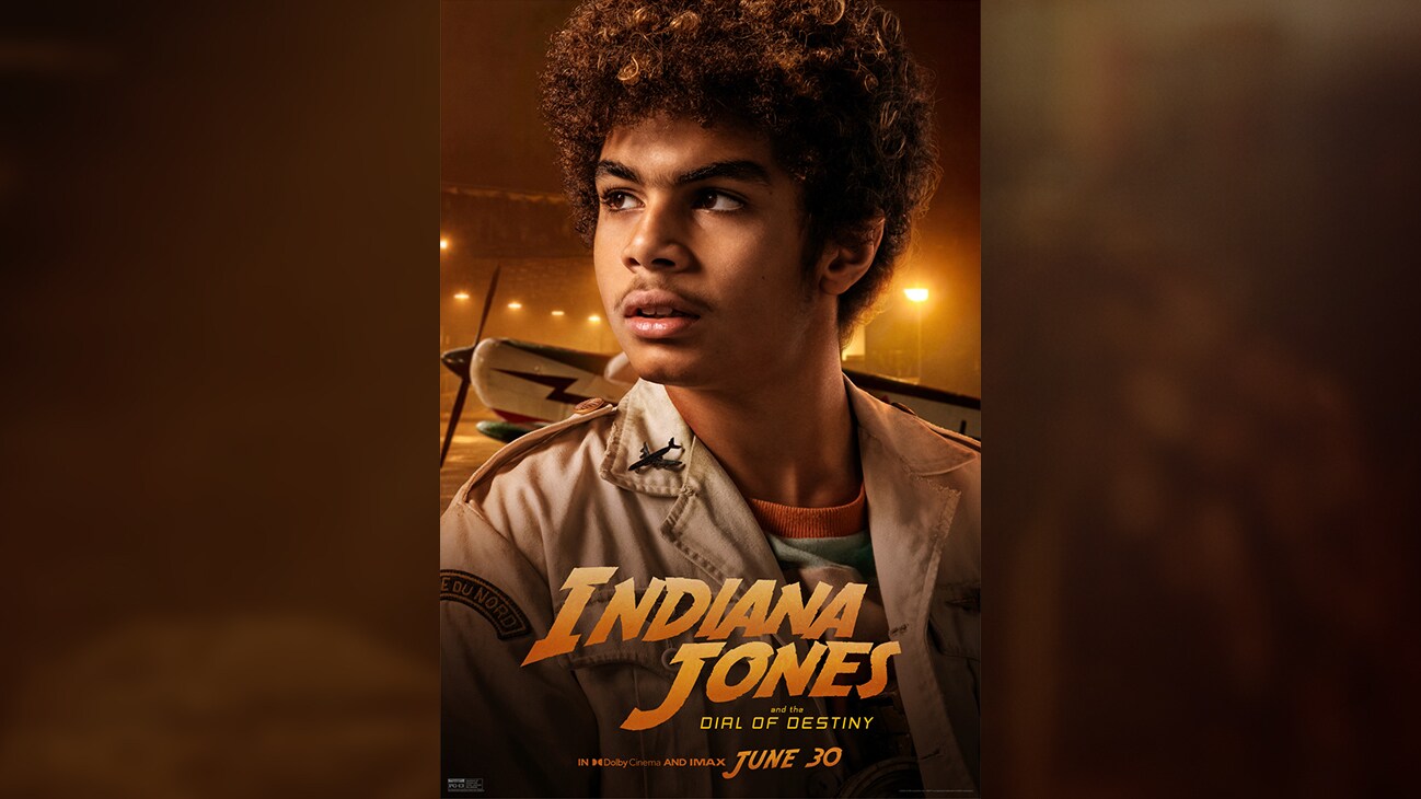 Rahim (actor Alaa Safi) | Indiana Jones and the Dial of Destiny | Indiana Jones and the Dial of Destiny | In Dolby Cinema and IMAX June 30 | Rated PG-13 | movie poster 