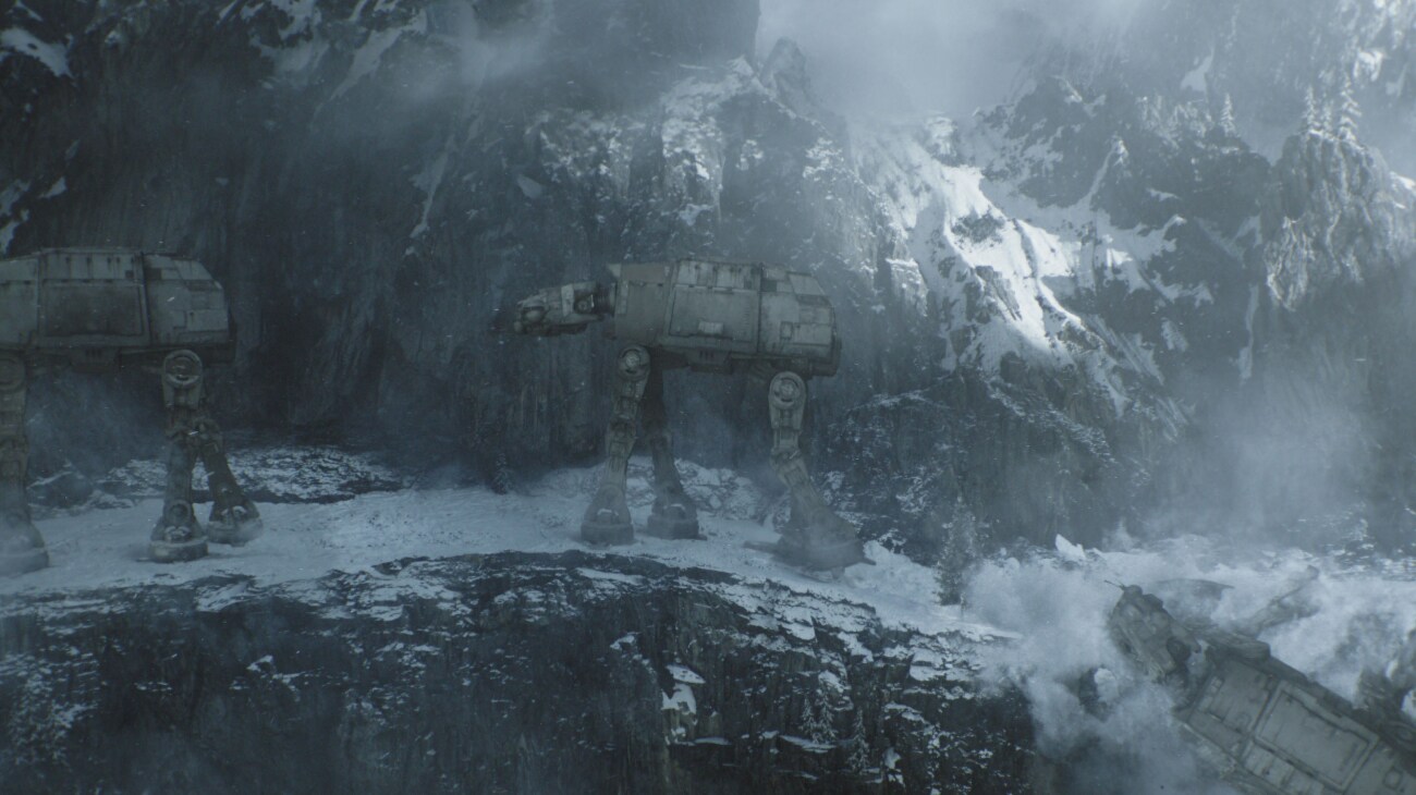 AT-AT walker in Lucasfilm's THE MANDALORIAN AND GROGU. Photo courtesy of Lucasfilm. © 2025 Lucasfilm Ltd™. All Rights Reserved.