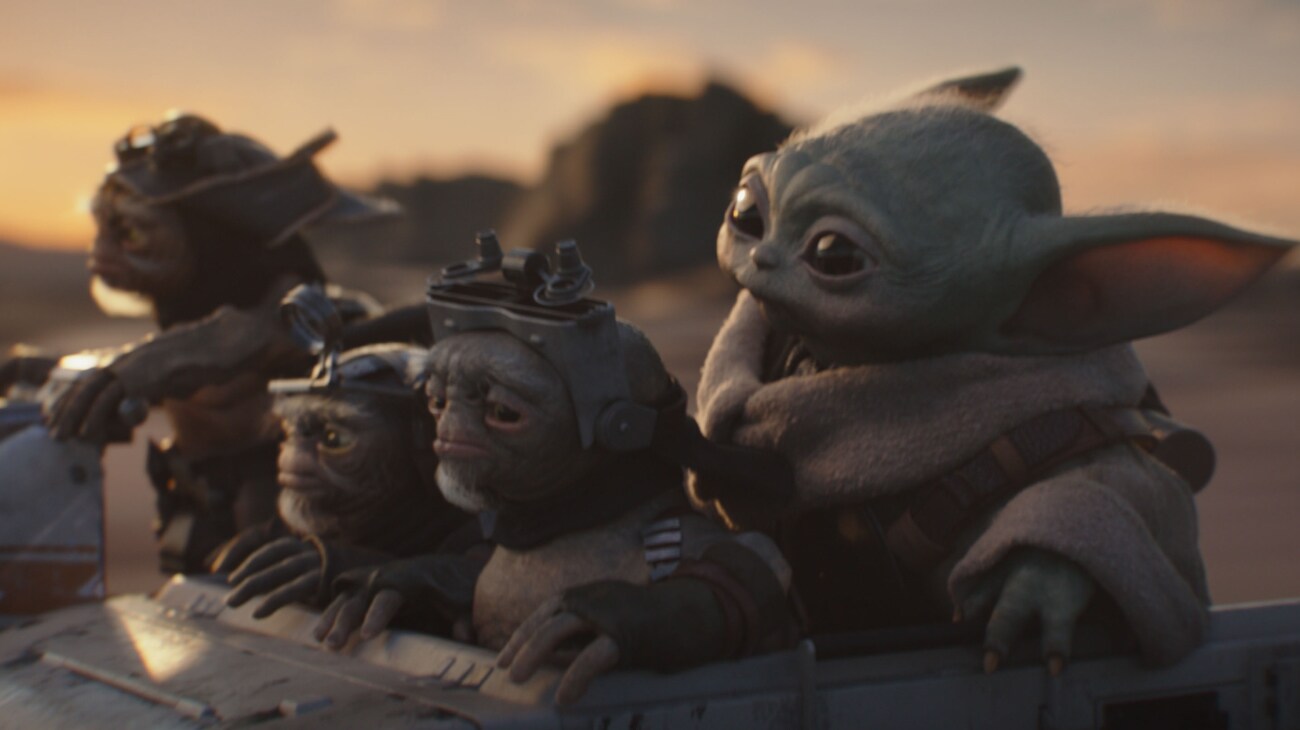 (L-R) Bai, Clang, Keeto and Grogu in Lucasfilm's THE MANDALORIAN AND GROGU. Photo courtesy of Lucasfilm. © 2025 Lucasfilm Ltd™. All Rights Reserved.