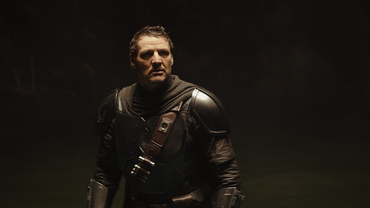 The Mandalorian (Pedro Pascal) in Lucasfilm's THE MANDALORIAN AND GROGU. Photo courtesy of Lucasfilm. © 2026 Lucasfilm Ltd™. All Rights Reserved.