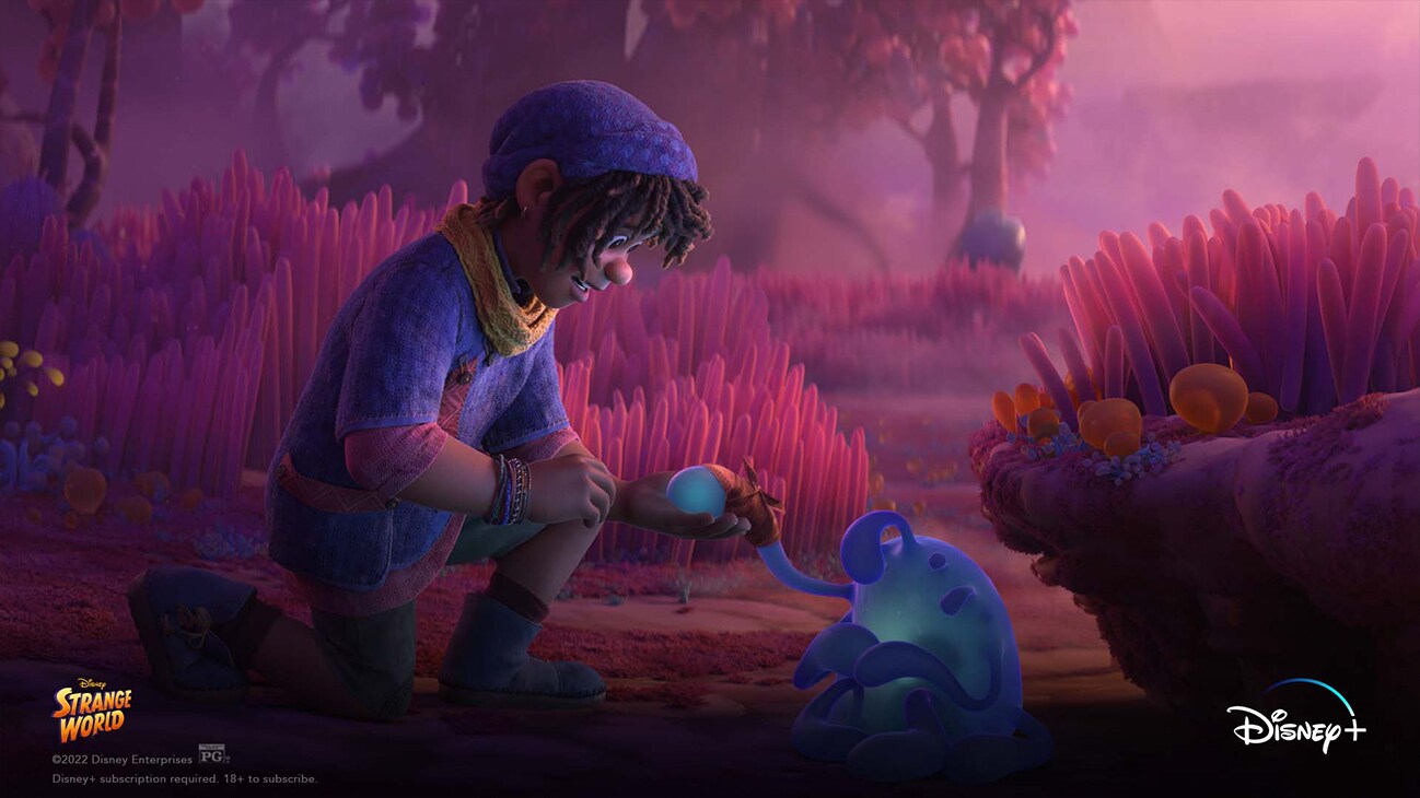 Splat + Ethan = BFF 💙   Disney's #StrangeWorld is streaming only on @DisneyPlus!