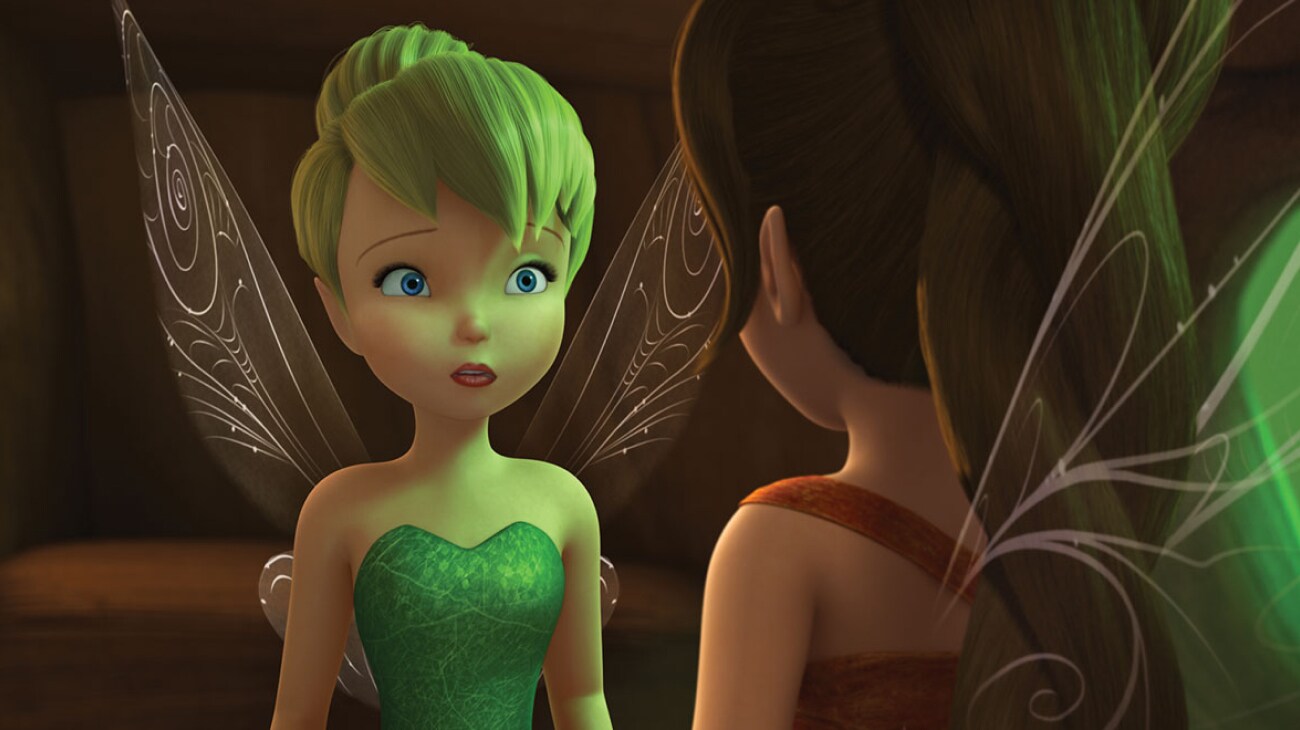 Tinker Bell converses with Fawn.