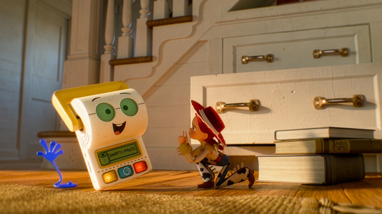 Smarty Pants and Jessie in Disney and Pixar's TOY STORY 5. Photo courtesy of Pixar. © 2026 Disney/Pixar. All Rights Reserved.