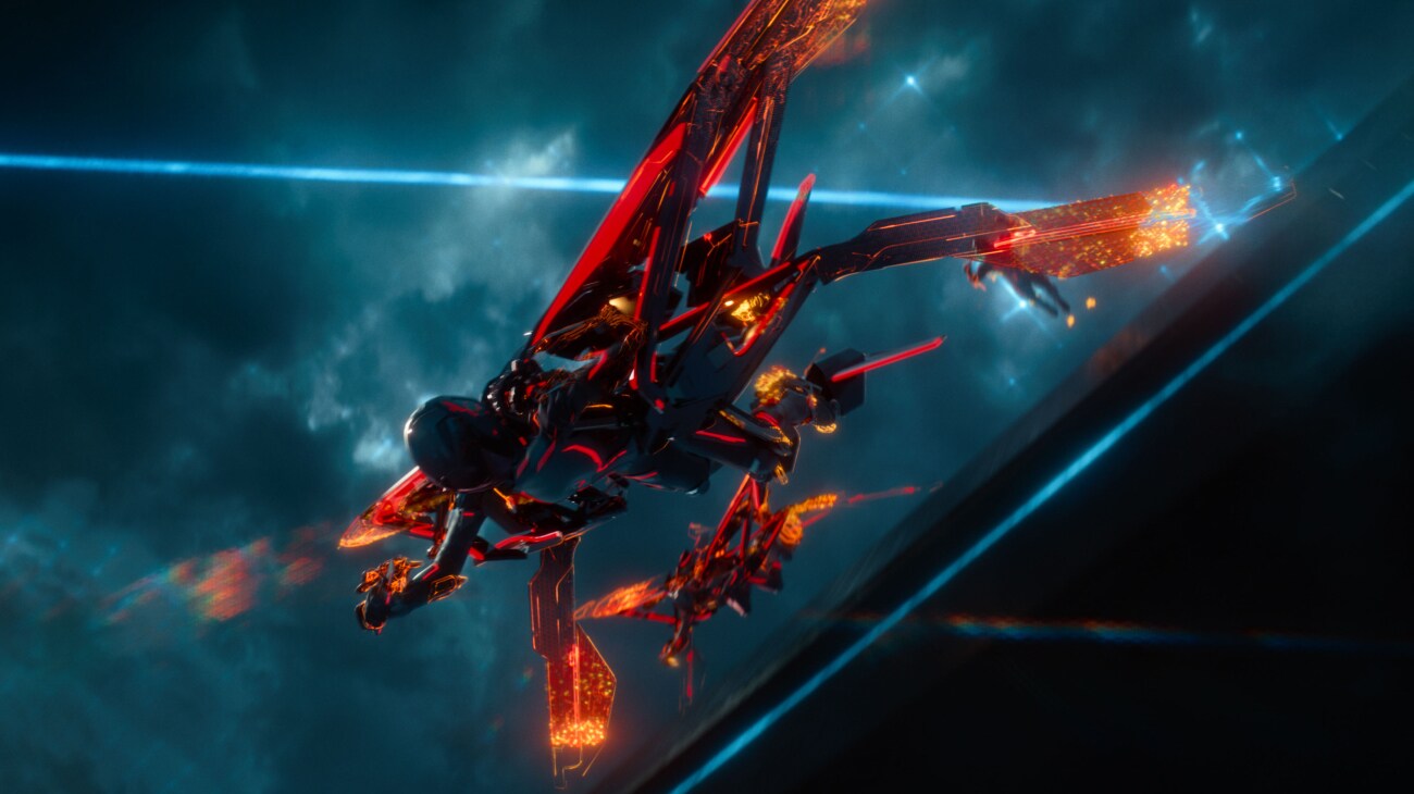 A scene in Disney's Live Action TRON: ARES. Photo by Leah Gallo. © 2025 Disney Enterprises, Inc. All Rights Reserved.