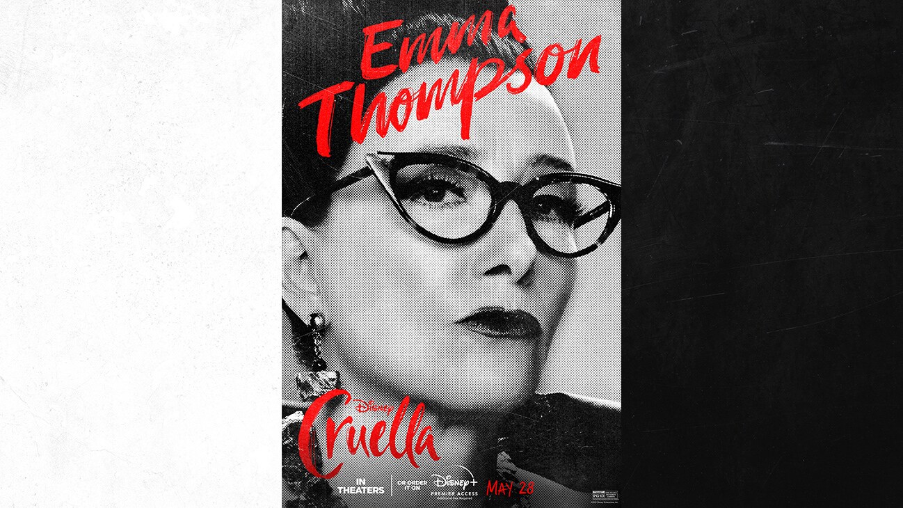 Emma Thompson as The Baroness from the Disney movie Cruella | In Theaters or order it on Disney+ with Premier Access May 28. Additional fee required.