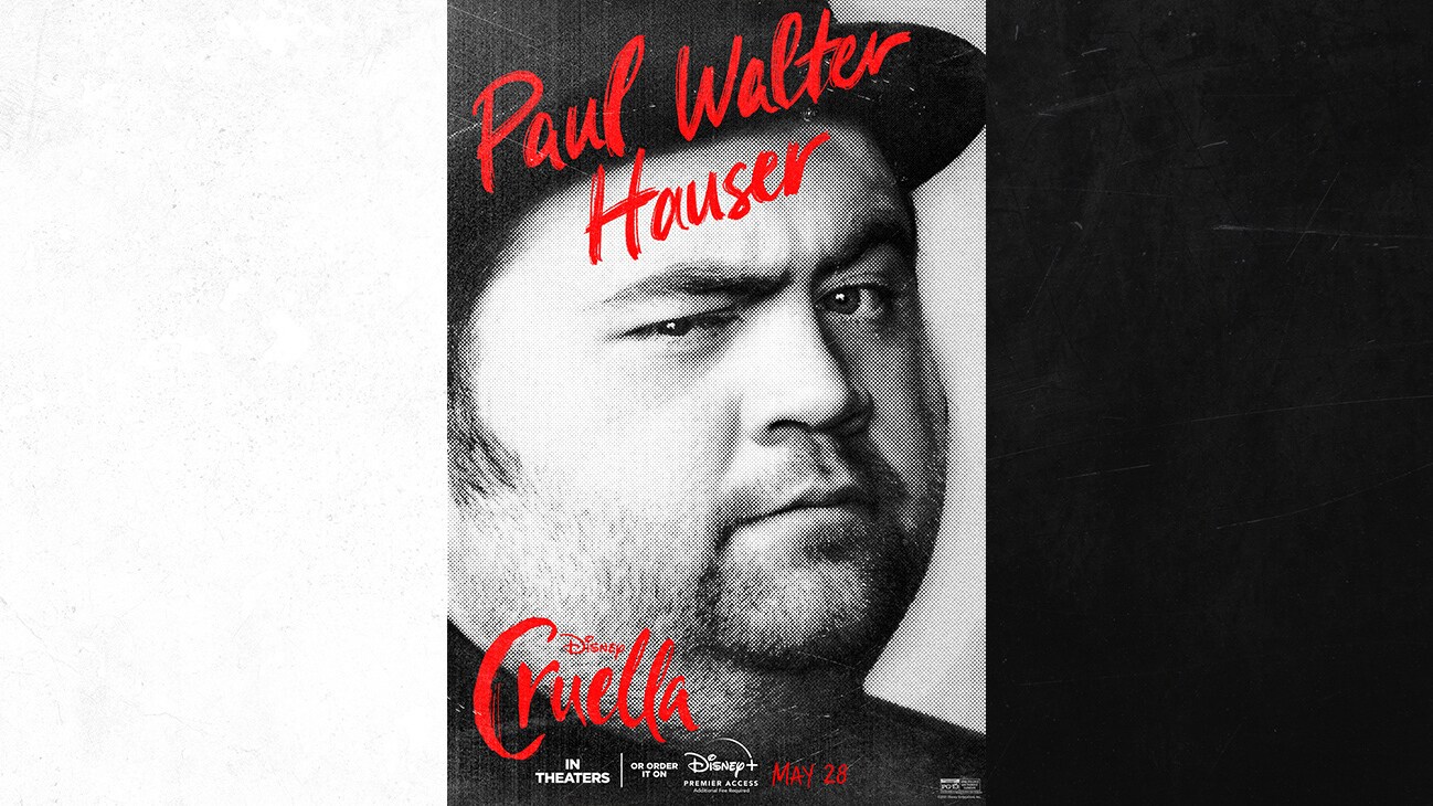 Paul Walter Hauser as Horace from the Disney movie Cruella | In Theaters or order it on Disney+ with Premier Access May 28. Additional fee required.