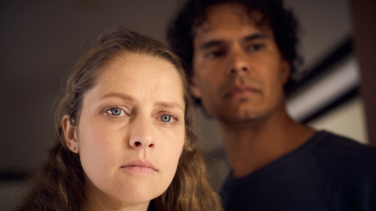 Teresa Palmer and Mark Coles Smith in the Disney+ Australian Original Series, THE CLEARING.