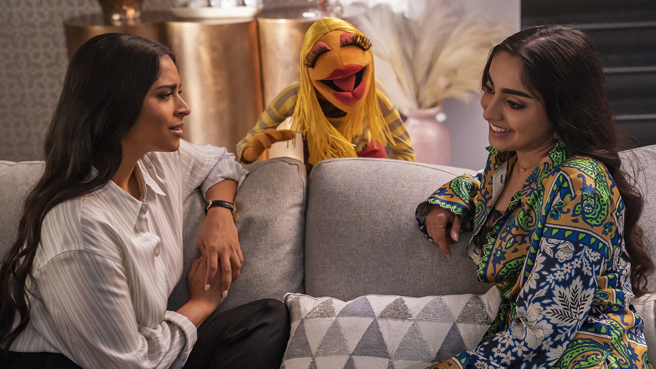 THE MUPPETS MAYHEM - “Track 3: Exile on Main Street” (Disney/Mitch Haaseth) LILLY SINGH, JANICE, SAARA CHAUDRY