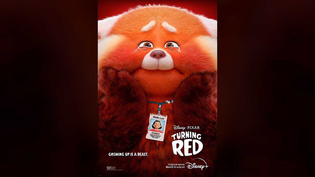 Image of Panda Mei with a crying emotion. | Disney•Pixar Turning Red | Growing up is a beast. | Original movie March 11 only on Disney+ | Rated PG
