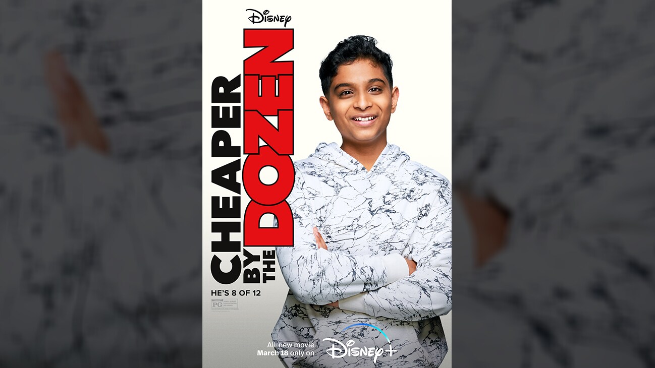 He's 8 of 12 | Disney | Cheaper by the Dozen | All-new movie March 18 only on Disney+ | movie poster