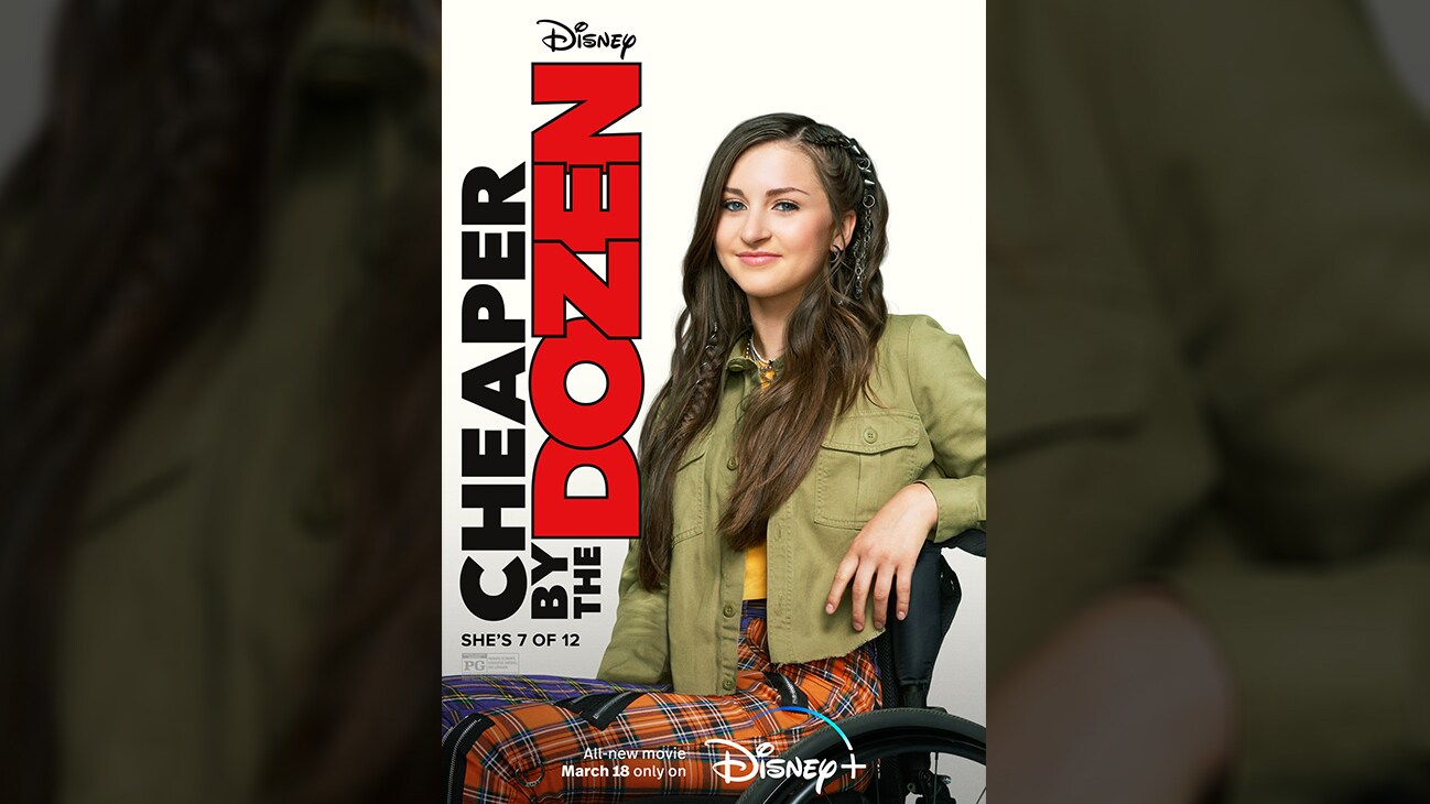She's 7 of 12 | Disney | Cheaper by the Dozen | All-new movie March 18 only on Disney+ | movie poster