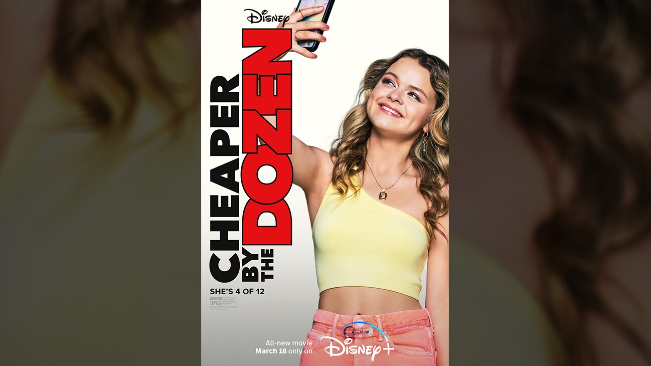 She's 4 of 12 | Disney | Cheaper by the Dozen | All-new movie March 18 only on Disney+ | movie poster