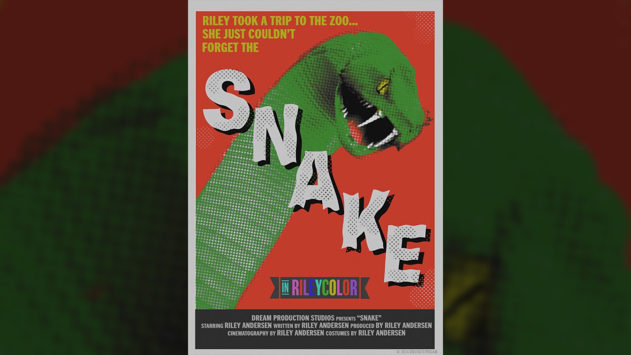 Still image of an animated snake. | Riley took a trip to the zoo... She just couldn't forget the SNAKE | In Riley Color | Poster