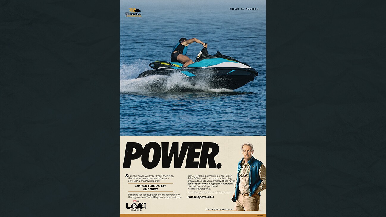 Mobius | Piranha Powersports | Power. | Marvel Studios' Loki Season 2 | movie poster