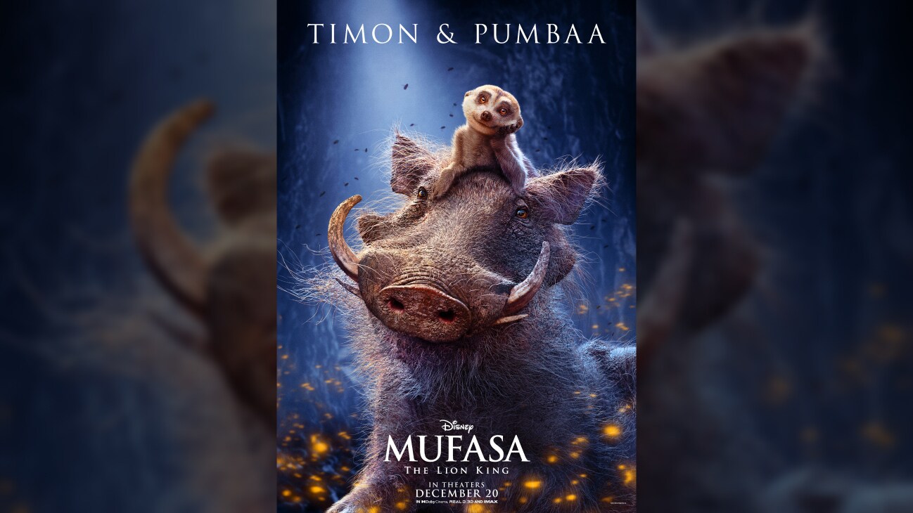 Timon & Pumbaa | Disney | Mufasa: The Lion King | In theaters December 20 | movie poster