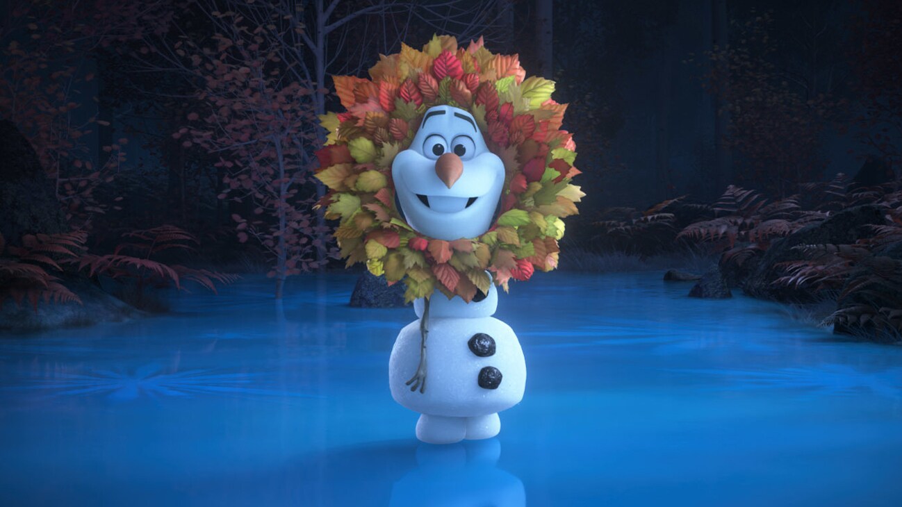 In Walt Disney Animation Studios’ new series of shorts “Olaf Presents,” Olaf steps into the spotlight and goes from snowman to showman as he takes on the roles of producer, actor, costumer and set builder for his unique “retelling” of five favorite Disney animated tales including 1994’s Disney Animation classic “The Lion King.” In the short, Olaf stars in a variety of roles from Simba and Mufasa to both Pumbaa and Timon. Debuting exclusively on Disney+ Nov. 12, “Olaf Presents” features the voice of Josh Gad as Olaf. Disney animator Hyrum Osmond directs, and Jennifer Newfield produces. © 2021 Disney. All Rights Reserved.