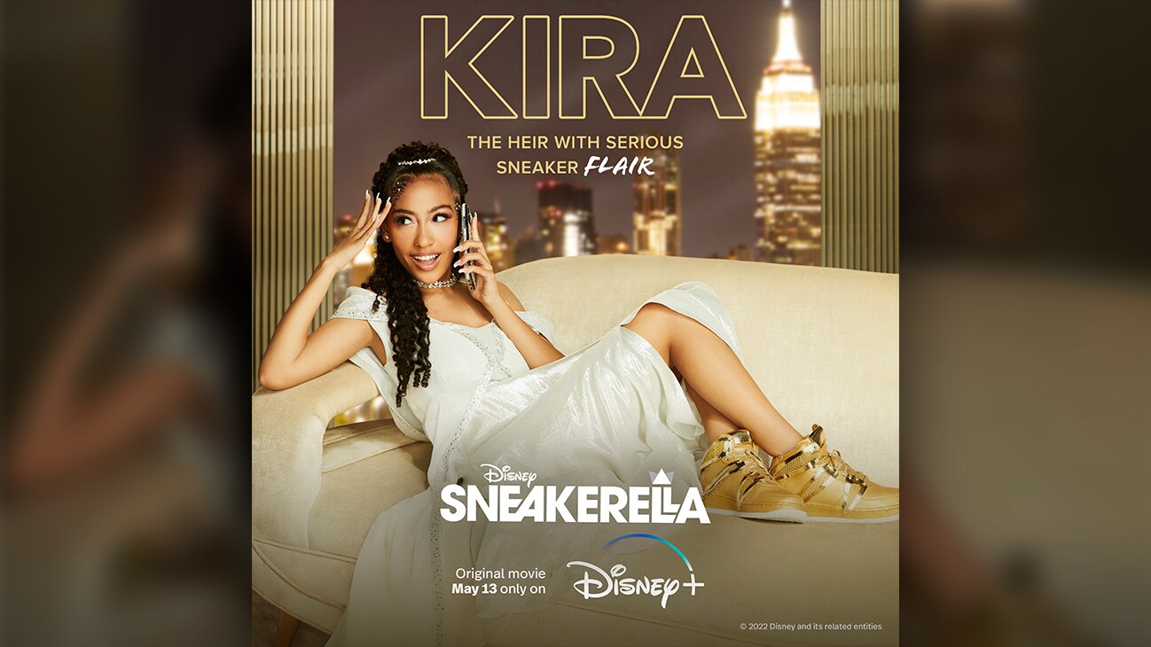 Kira (actor Lexi Underwood), the heir with serious sneaker flair, from the Disney+ Original movie, "Sneakerella".