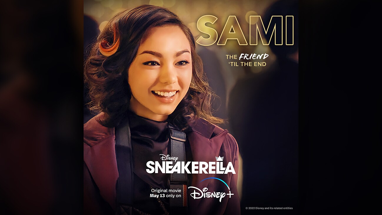 Sami (actor Devyn Nekoda), the friend 'til the end, from the Disney+ Original movie, "Sneakerella".