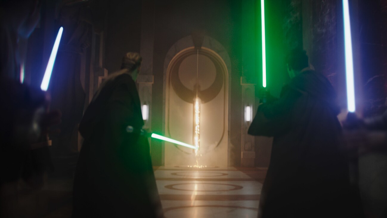 Jedi in a scene from the Disney+ Original series, Star Wars: The Mandalorian, Season 3.