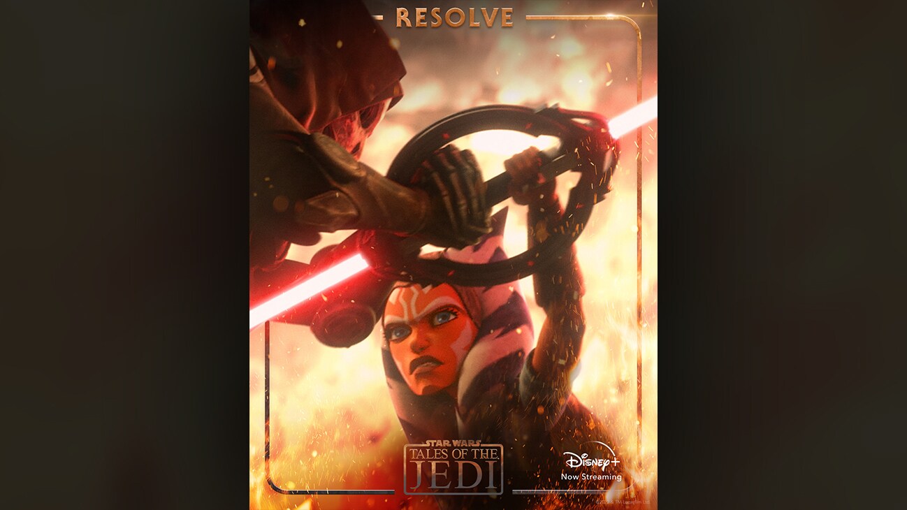Resolve | Ahsoka Tano in a lightsaber battle with an Inquisitor | Star Wars: Tales of the Jedi | Disney+ | Now Streaming