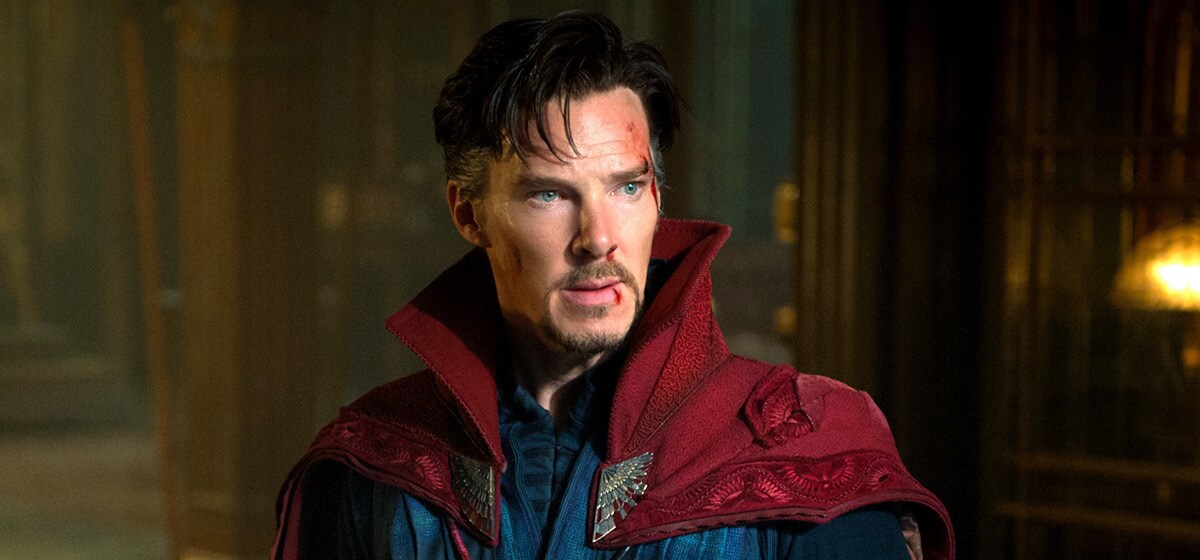 Actor Benedict Cumberbatch (as Doctor Strange) in the Marvel Studios movie "Doctor Strange"