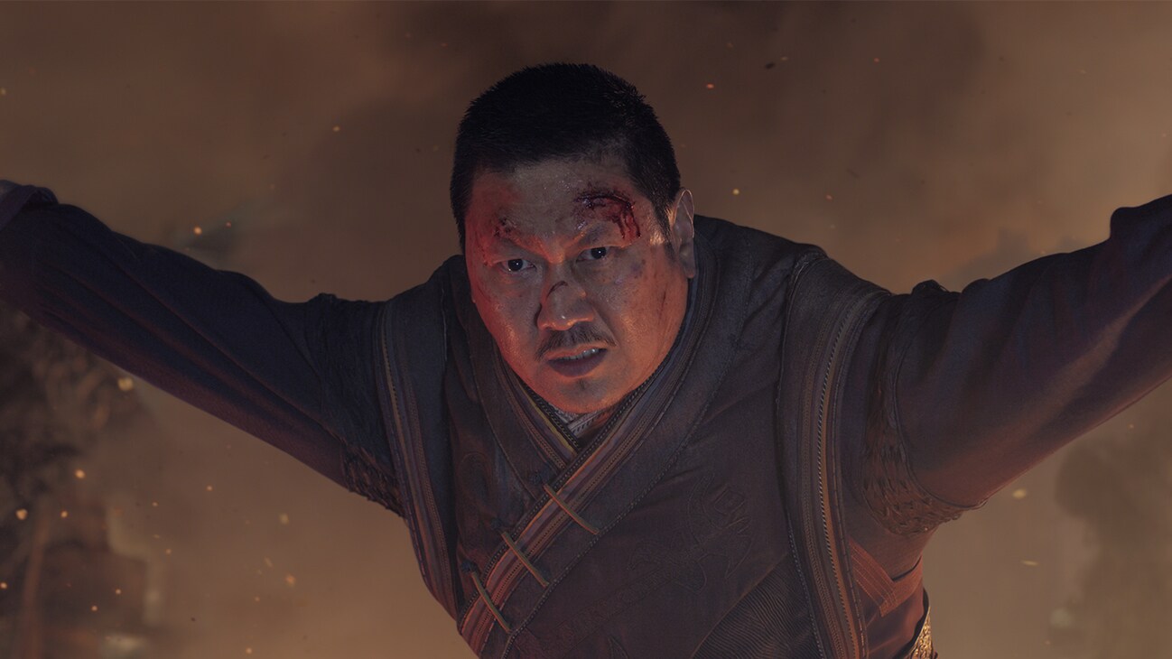 Wong (actor Benedict Wong) from Marvel Studios' Doctor Strange in the Multiverse of Madness.