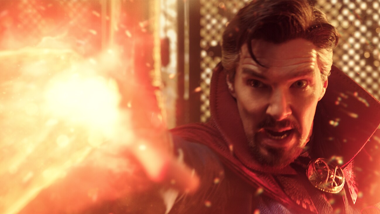 Doctor Strange (actor Benedict Cumberbatch) from Marvel Studios' Doctor Strange in the Multiverse of Madness.