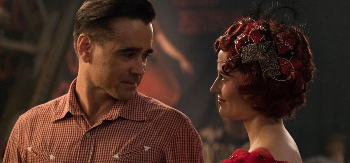 Colin Farrell (Hold Farrier) and Eva Green (Colette Marchant) from the movie "Dumbo"