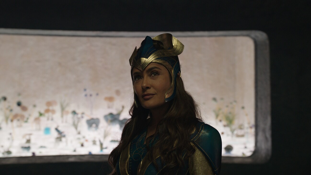 Ajak (actor Salma Hayek) from the Marvel Studios movie Eternals.