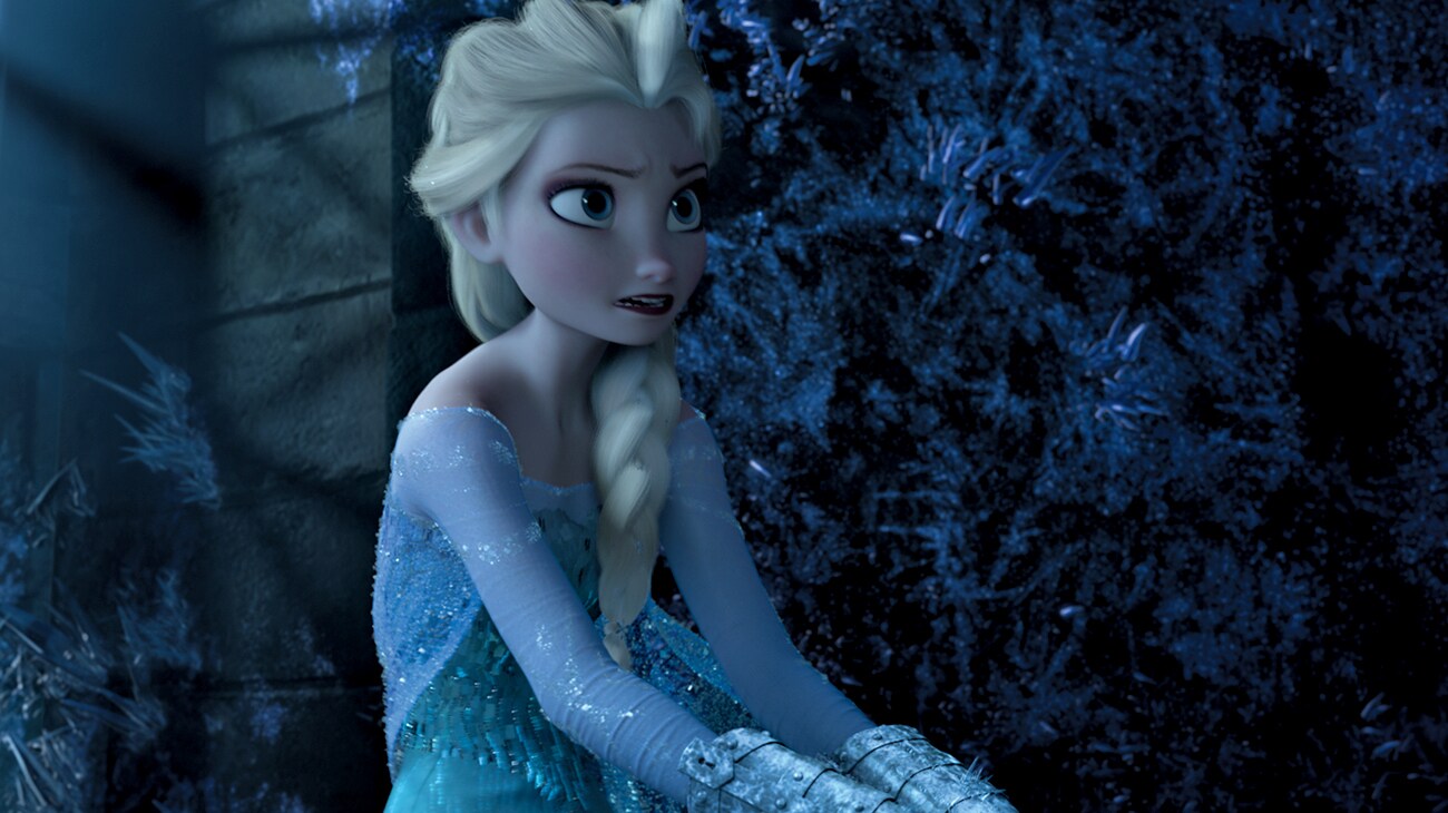 Elsa (voiced by Idina Menzel) in Frozen 