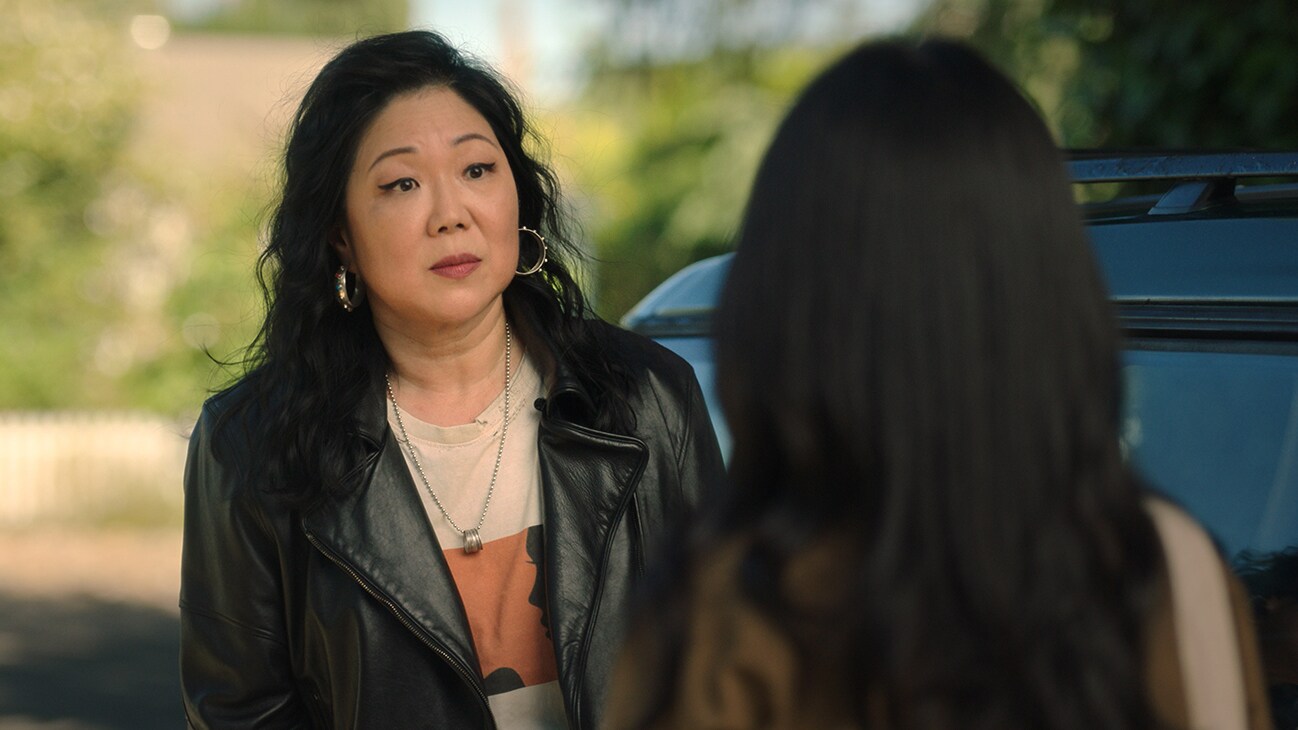 (L-R): Margaret Cho as Maxine and Elaine Young as Allie in Disney’s “LAUNCHPAD” Season Two short, “MAXINE,” Written and Directed by Niki Ang. Photo courtesy of Disney. © 2023 Disney Enterprises, Inc. All Rights Reserved.