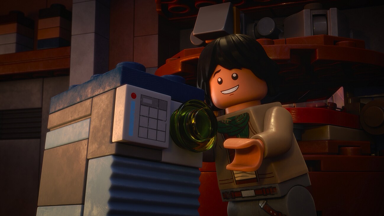 Servo (left) and Sig Greebling (right) in a scene from LEGO® STAR WARS: REBUILD THE GALAXY, exclusively on Disney+. ©2024 Lucasfilm Ltd. & TM. All Rights Reserved.
