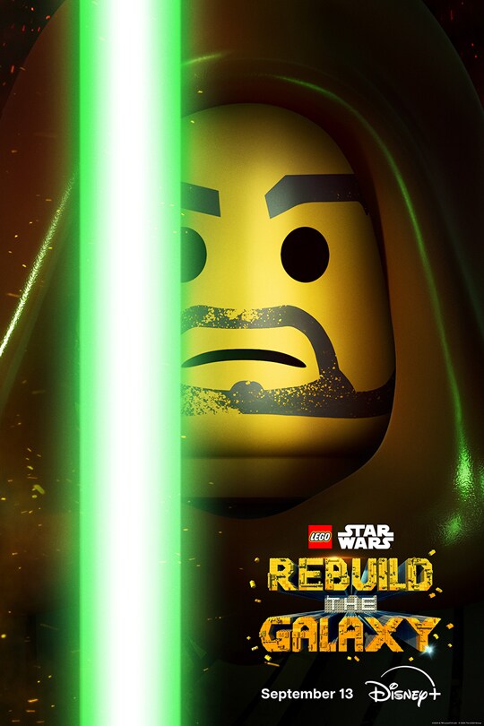 A poster for LEGO Star Wars: Rebuild the Galaxy on Disney+.