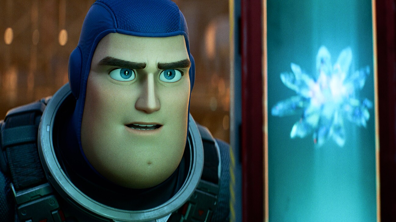 Image of Buzz Lightyear (voiced by actor Chris Evans) from the Disney•Pixar movie, "Lightyear".