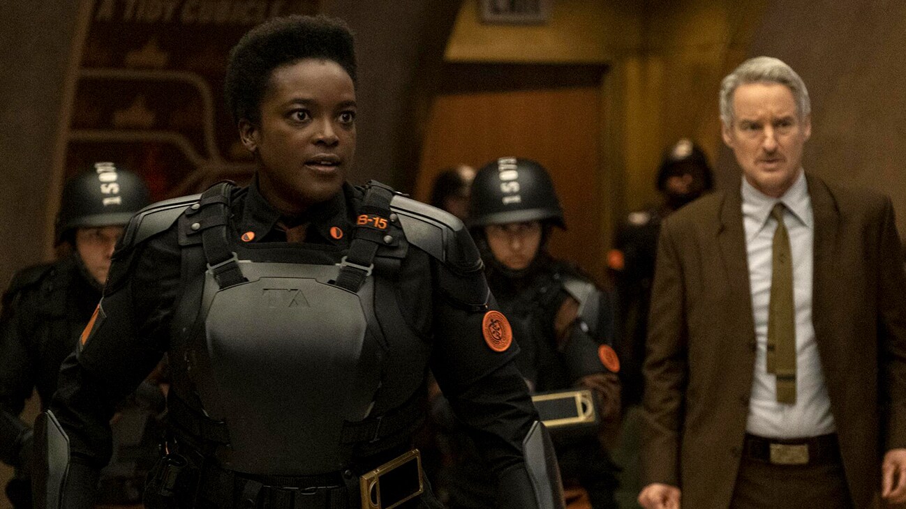 Hunter B-15 (Wunmi Mosaku) in Marvel Studios' Loki, exclusively on Disney+.