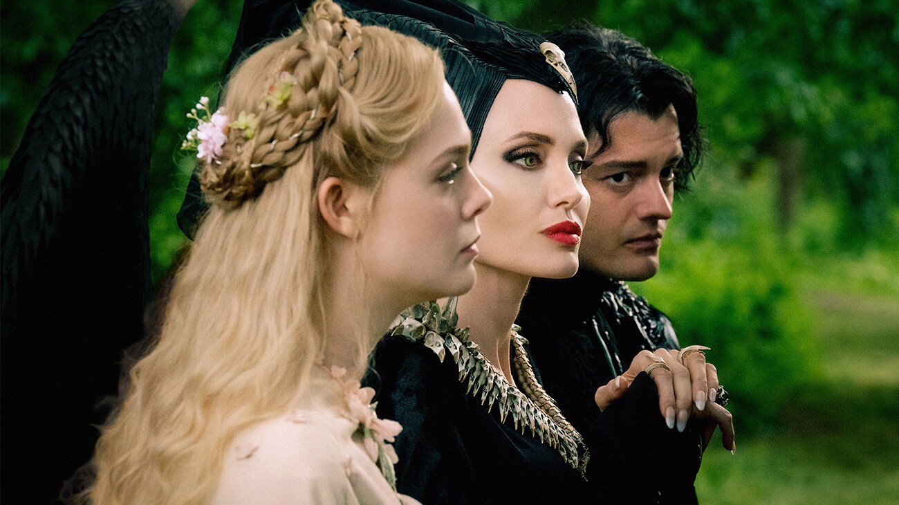 Angelina Jolie and Elle Fanning in Maleficent: Mistress of Evil