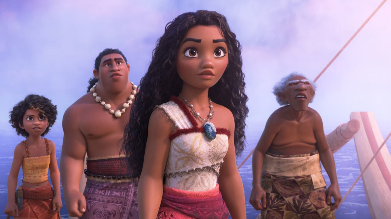 AN EXPANSIVE NEW VOYAGE -- Walt Disney Animation Studios’ epic animated musical “Moana 2” sends Moana (voice of Auli‘i Cravalho) on an expansive new voyage alongside a crew of unlikely seafarers. Directed by David Derrick Jr., Jason Hand and Dana Ledoux Miller, and produced by Christina Chen and Yvett Merino, “Moana 2” features music by Grammy® winners Abigail Barlow and Emily Bear, Grammy nominee Opetaia Foa‘i, and three-time Grammy winner Mark Mancina. The all-new feature film opens in theaters on Nov. 27, 2024. © 2024 Disney Enterprises, Inc. All Rights Reserved.