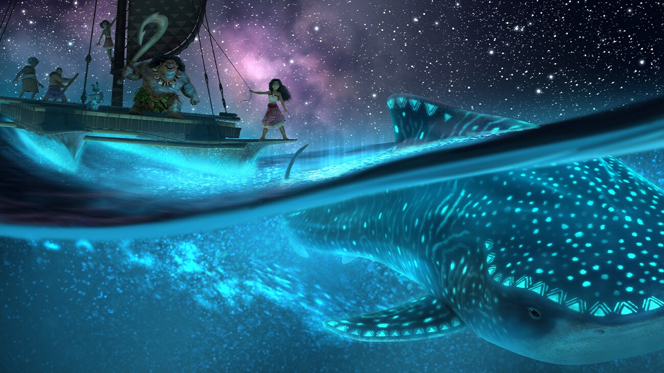 THE OCEAN CALLS -- Walt Disney Animation Studios’ epic, all-new animated musical “Moana 2” takes audiences on an expansive new voyage with Moana, Maui and a brand-new crew of unlikely seafarers. © 2024 Disney. All Rights Reserved.